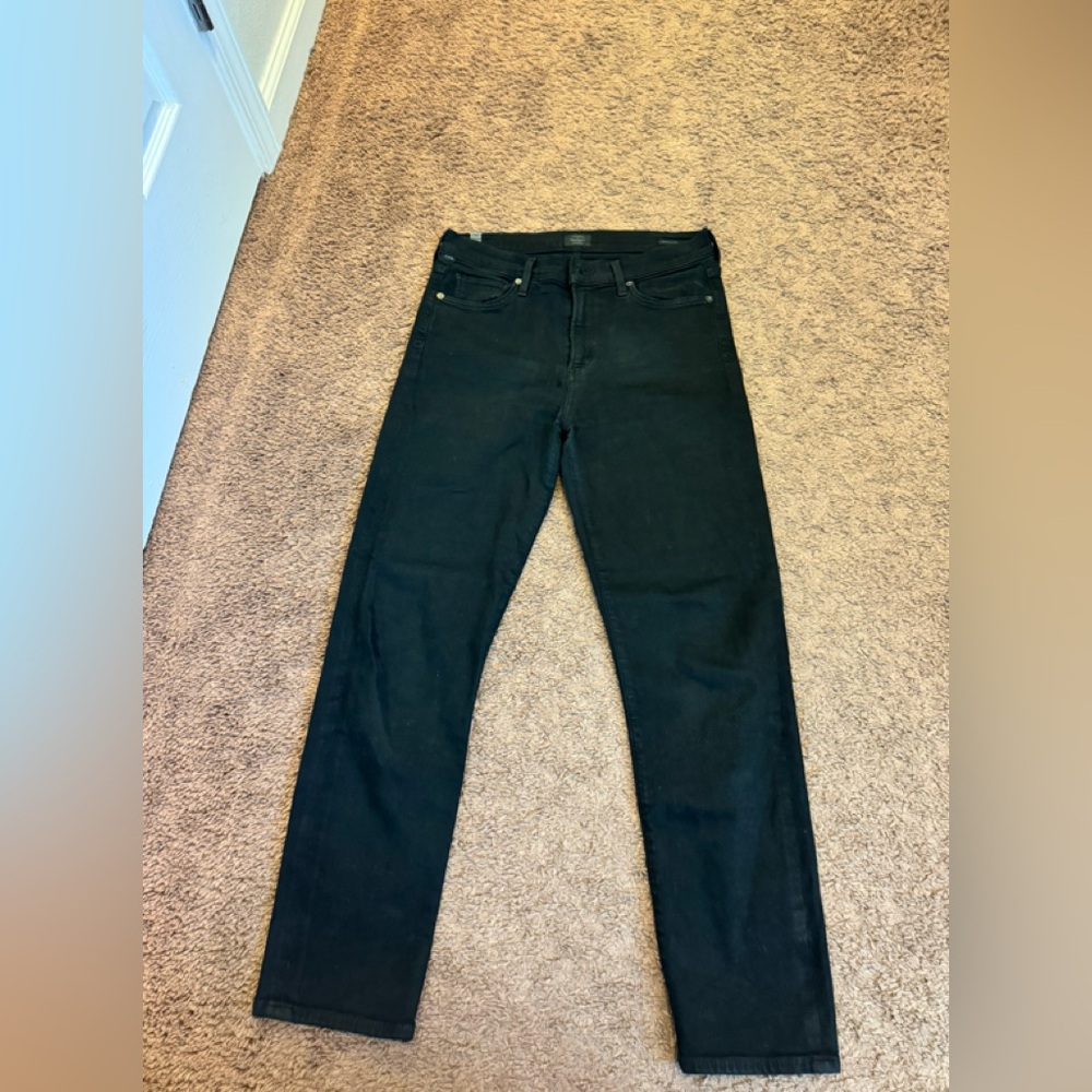 Citizens Of Humanity Jeans Harlow Ankle High Rise Slim Stretch Denim Black 29 - Picture 2 of 15